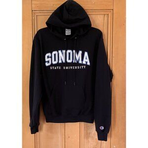 Champion Mens Vintage Y2K Sonoma State Embroidered Hoodie Size Small Blue SP EXC